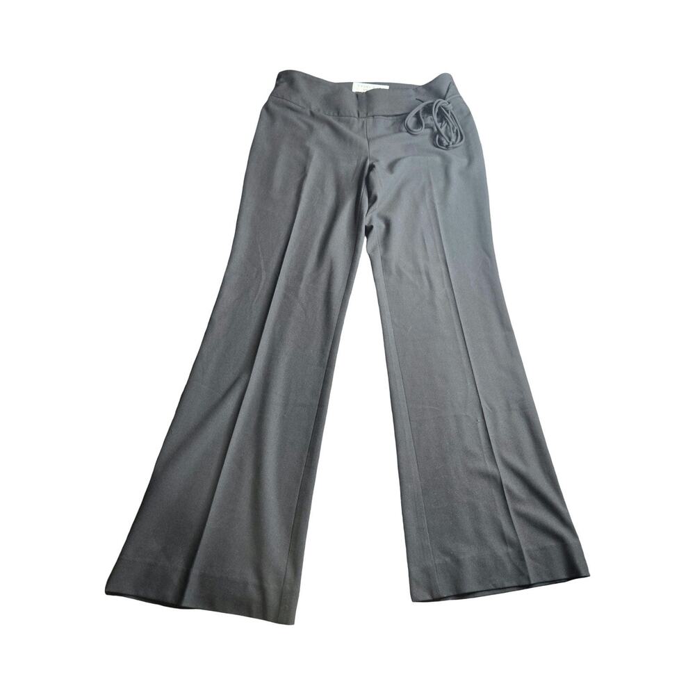 Trina Turk Black Wide-Leg Pants W/ Side Waist Tie Size: 6
